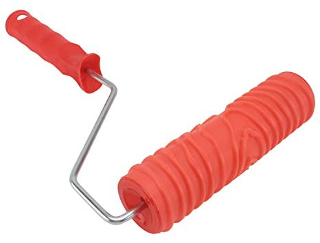 DIYEAH Malerrolle Farbrolle Aus Strapazierfähigem Gummi Hartplastik Und Metall Mit Holzmaserung Für Wanddekoration Ca Geeignet Für Strukturfarbe Und Dispersionsfarbe