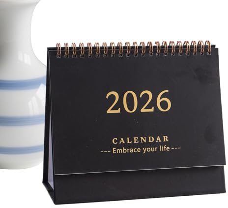 Calendario de escritorio 2026, organizador mensual de papel, decoración del hogar para planificación diaria, fecha de registro, vacaciones, cumpleaños, profesores, gerentes, estudiantes