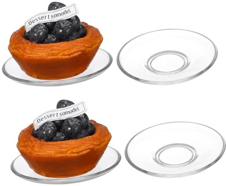 Toyvian 4 pièces Lot de Soucoupes Rondes Verre Transparent pour Café et Thé Assiettes Snack Élégantes et Réutilisables Service Pratique pour Maison Restaurant et Salon de Thé Réutilisable