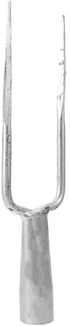 GANAZONO - Tenedor de jardín de dos dientes de acero resistente para huerto y macizo de flores, cabeza recta, 2 dientes, compatible con mango de 3,5 Cm, herramienta de jardinería exterior para
