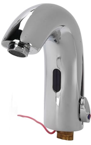 AUNMAS Grifo para Lavabo de Baño sin Contacto, Grifo con Sensor de Movimiento Automático de Temperatura Ajustable, de Agua para Baño con Pilas para Lavabo Comercial