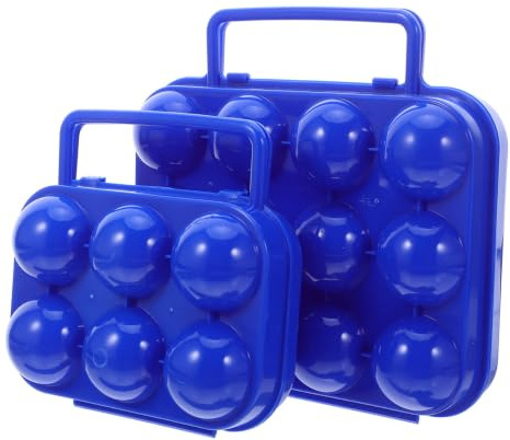 POPETPOP Boîtes Porte-Œufs Antichoc en Plastique, 6 et 12 Compartiments, Empilables, Fentes de Protection Individuelles, Adaptées pour Pique-Niques et Randonnées en Extérieur