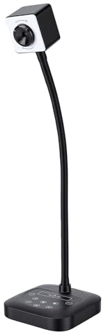 AMONIDA 4K 8mp USB-dokumentkamera för Distansundervisning och Onlinemöten, AI-förbättrade Dubbla Mikrofoner, Autofokus 78° Synvinkel, 3 Nivåer LED-ljus, Stöder A3-skanning
