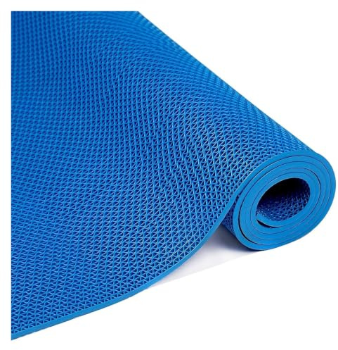 VOPLIVAT Tapis de Sol antidérapant drainant, Tapis de Drainage en PVC 0,2 po d'épaisseur Bleu Plusieurs Tailles(180cm x 500cm)
