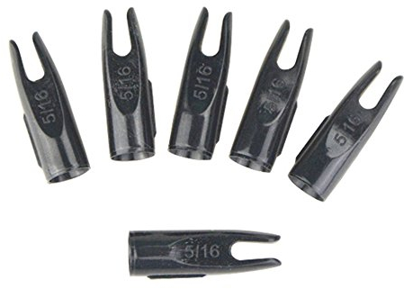 ZSHJG 50 Stück Bogenschießen Pfeilnocken Kunststoff 5/16 Jagd Plastinock Pfeilnocken Welle Ende Zubehör (Schwarz)