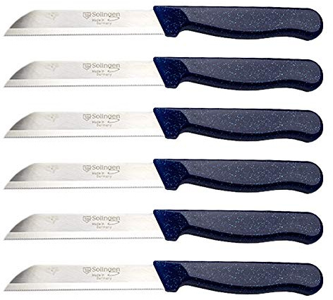 Solingen Allzweckmesser Obstmesser Schälmesser Meyve Bicagi Blau Flitzer 6 Stück - Sehr scharf