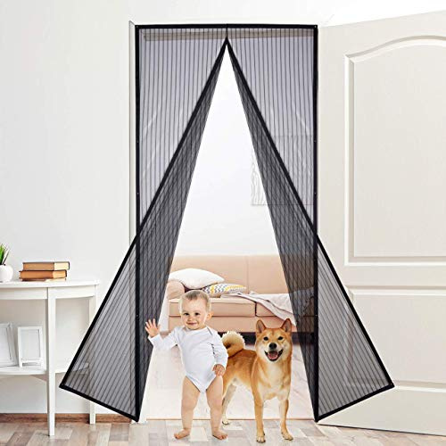 XXYY Magnet Fliegengitter Balkontür, Moskitonetze für Türen, Magnet Fliegengitter Tür Insektenschutz, Fliegengitter Vorhang Magnetvorhang (95x200cm)