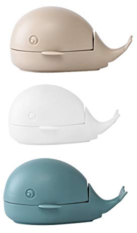 MEETOZ Silicone Washing Brush 3Pcs Creative Little Whale, Fingernail Scrub, Toe Cleaning With Handle Grip for Clothes Shoes Foot Scrubber