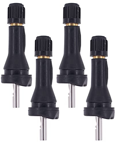 HouYeen Tyre Pressure Monitoring TPMS Sensor Valve Stems for N-issan | for Qashqai X-Trail Micra Black Pack of 4