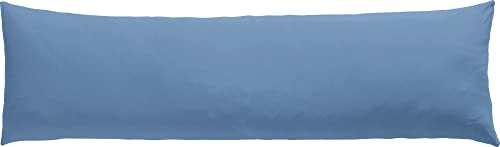 Erwin Müller Seitenschläferkissenbezug, Stillkissenbezug Nürnberg Doppel-Jersey, Rauchblau Größe 40x140 - strapazierfest, temperaturausgleichend, mit Reißverschluss