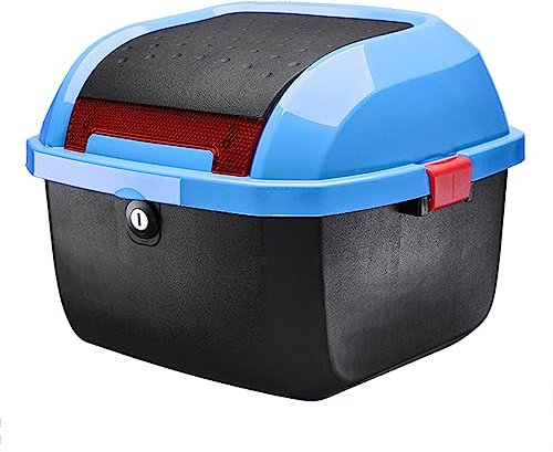 DAVBIR Motorradkoffer, Motorrad-Tour-Heckbox, Wasserdichtes Motorrad-Topcase, Mit Rückenlehne Und Nachtreflektorlicht, Zur Aufbewahrung Von Helmen, Für Motorrad-Moped-Heckkoffer (Color : D)