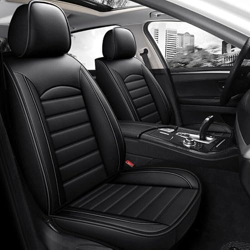 Chifeng Autositzbezüge Auto Vordersitz 2 Stück Set PU Leder Autositzbezüge Fit für VW Tiguan Bora Golf mk4 mk5 mk6 mk7 Jetta Santana T-ROC Amarok Arteon CC Polo 9n 6r Scirocco