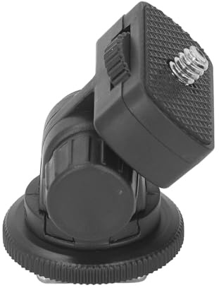 Blitzschuh-Adapter mit 1/4-Zoll-Schraubenloch, 180-Grad-Neigung, rutschfest, Kugelkopf-Blitzschuh-Montageadapter für Kameras, Camcorder, Smartphones, Videoleuchte