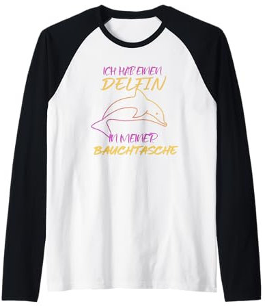 Delfin in meiner Bauchtasche Party Outfit Sommer Mallorca Raglan