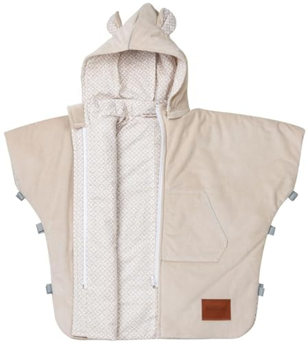 Poncho de voiture universel Bellochi pour enfants 1-6 ans | Capuche détachable | Bandes réfléchissantes | 80x60cm | LUX Collection