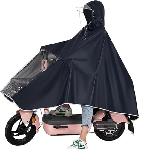Fayemint 1 Pezzi Mantella da Bicicletta, Impermeabile, Unisex, con Cappuccio, per Biciclette, Mountain Bike, Bici Elettriche