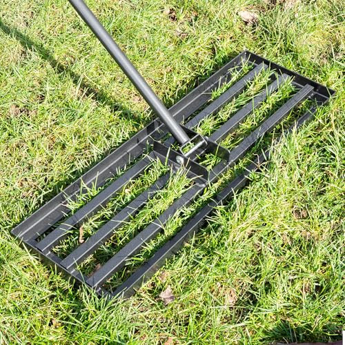 Pelle & Sol 76 x 25 cm Lawn Levelling Rake for Gardening - 7FT Adjustable Heavy Duty Garden Rake – Stainless Steel Lawn Lute & Leveling Tool – Rakes for Gardening, Garden Tools for Landscaping