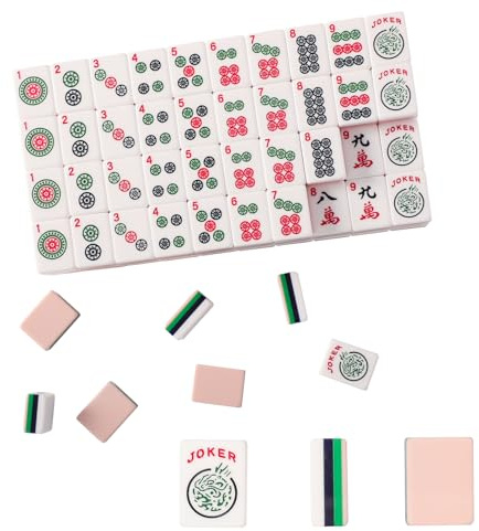 TIASUSAN 4 Layer American Mahjong Tiles Set with 166 Quality Acrylic Tiles (1.2, Tiles Only), Mahjongg Game Set