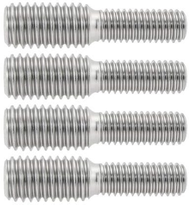 Be In Your Mind Lot de 4 Boulons à Vis Filetés à Double Extrémité M6 à M8 30 Mm en Acier Inoxydable 304 Adaptateur Réducteur de Filetage Mâle à Mâle pour Quincaillerie de Meubles (M6 X M8 X 30 Mm)