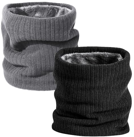FFWTPY Écharpe Hiver Tubulaire Foulard Ski Chaud Cache Cou-Cou Hiver écharpe Coupe Cagoule Cache-Élastique Épais Doux Fleece Echarpe Hommes et Femmes-Cou Gaiter Masque