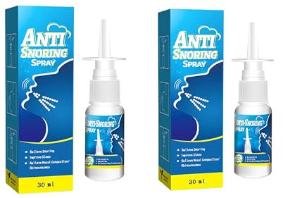 Spray Anti Ronflement,Anti Ronflement Efficace Puissant,Solutions Anti-Ronflement en Spray Nasal,Anti Ronflement,Spray Naturel Contre Le Ronflement,Spray Nasal Contre Le Ronflement 30ML*2PC