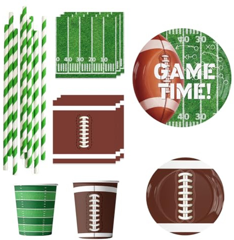 LGWJHCY Rugby Party Supplies – American Football Themed Tableware & Decorations, Sport Theme Party Accessories for Adults & Teens, Birthday Event Supplies