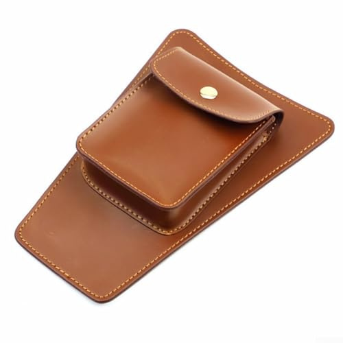 Lecreatekit Borsa da serbatoio per moto, in pelle PU, impermeabile, resistente ai graffi, installazione rapida, copertura per cuscino per moto (marrone)