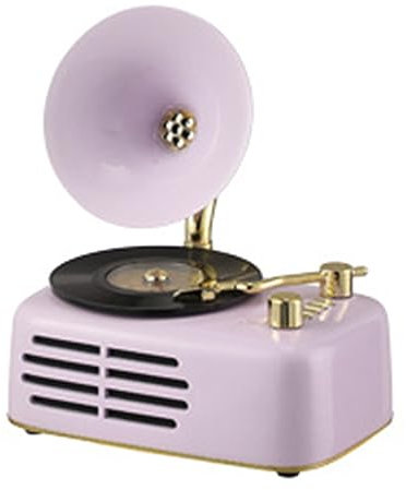 Mini gramophone stéréo Bluetooth rétro avec radio FM, lecture USB pour une expérience audio de style vintage