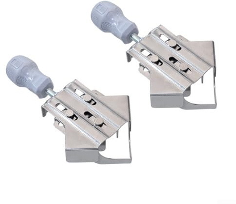 Oniissy Abrazaderas de esquina de acero inoxidable de 90 grados, abrazadera de ángulo recto, tornillo de banco ajustable para carpintería, soldadura, bricolaje, marcos de fotos, gabinetes, proyectos