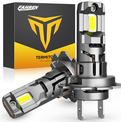 Termitor 𝐁𝐫𝐢𝐠𝐡𝐭𝐞𝐬𝐭-𝐆𝐞𝐧 H7/H7LL Bulbs, 𝟕𝟎𝟎𝟎𝟎𝐋𝐌 𝟏𝟑𝟎𝟎% Brighter, Truly Plug and Play H7 Light Bulbs, 6500K Cool White, CAN-Bus Ready, No extra Adapter Required, Pack of 2