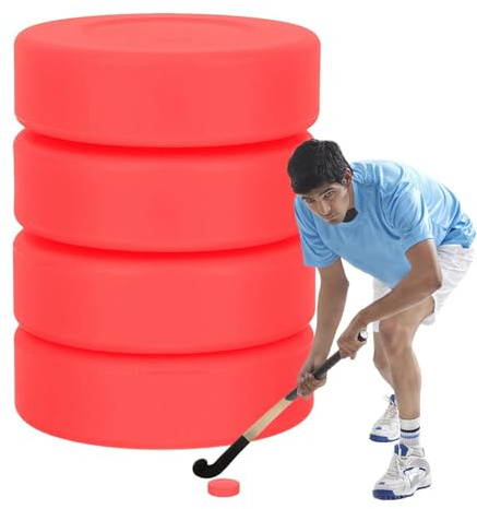 Hallhockey-Pucks, ishockey-puckar att öva | 4 stycken minihockeyträningspuckar – hsockeyträning, ishockeyträning, golvhockey-pucks, officiellt föreskriven storslagen och vikt för klassisk