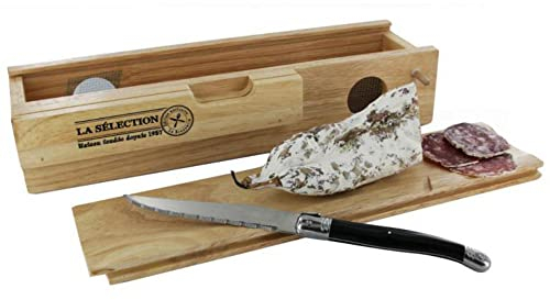 Scatola per Salsicce Laguiole con Coltello, Beige