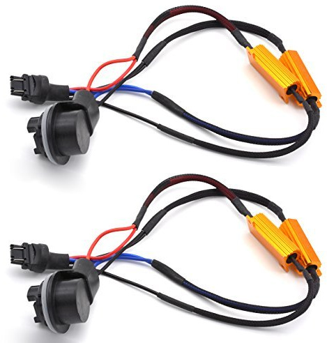 KATUR 2 x 50 W 8 Ohm 3157 3047 3057 3155 3457 LED Lastwiderstände – Fix LED Birne Fast Hyper Flash für LED Blinker Licht Blinker oder LED Kennzeichenbeleuchtung Fehler