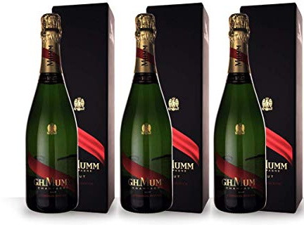 LOT 3 CHAMPAGNES MUMM BRUT CORDON ROUGE 75CL AVEC ÉTUIS