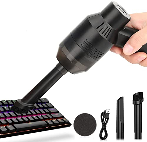 Dealswin Computer Staubsauger Tastaturreiniger wiederaufladbarer Mini-Staubsauger, kabelloser tragbarer Staubsauger - Reiniger zum Reinigen von Staub,Krümeln,Schrott für Laptop,Auto