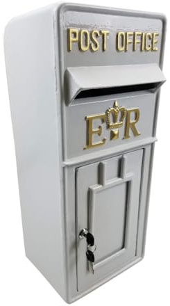 Replica Wall Mounted ER Post Box Or Letter Box - White