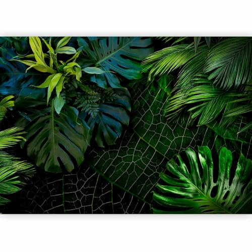 murando - Carta da Parati Adesiva Muro per Soggiorno, Fogliame, 245x175 cm | Fotomurali Adesivi per Mobili, Stickers Murales, Decorazione da Muro XXL, Carte da Parati Moderne, Tropicale