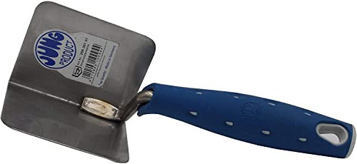 Jung Henkelmann 28508101 - Cazzuola angolare interna in acciaio INOX con impugnatura morbida, angolo di 90°, dimensioni 80 x 60 cm