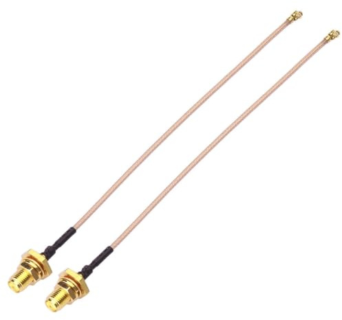 Bingfu SMA Buchse auf Mini PCIe WLAN Antennenkabel 30 cm WiFi Kabel | Koaxial-Pigtail zum Anschluss externer SMA-Antennen an Mini-PCIe WLAN-Karten, Router und WiFi-Module, 2 Stück.