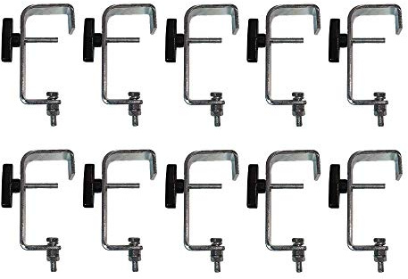 10x Thor CL001 50mm Hook Clamp G Clamp Pipe Lighting Disco Stage Theatre Silver