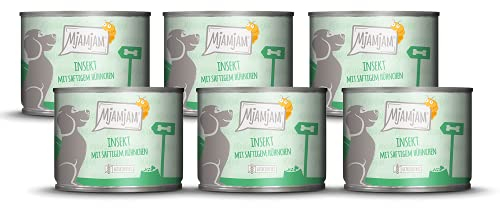 MjAMjAM - Premium Nassfutter für Hunde - Insekt mit saftigem Hühnchen, 6er Pack (6 x 200 g), getreidefrei mit Insektenprotein