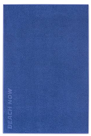 ZWOLTEX Strandhandtuch | 100% Baumwolle | Oeko-Tex 100 | Badehandtuch | grosses Handtuch | Saunatuch | fusselfrei | Collection Beach Now 100x160cm 430gr Beach Now Azurit