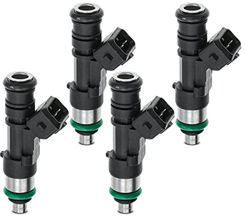 Frankberg 4x Buses d'injecteur de carburant 2-Pôles avec joint d'étanchéité Compatibles avec B-Max JK C-Max DM2 Fiesta V JD JH Focus DAW DBW Fusion JU Mondeo IV BA7 Puma EC Remplacer# 0280158200