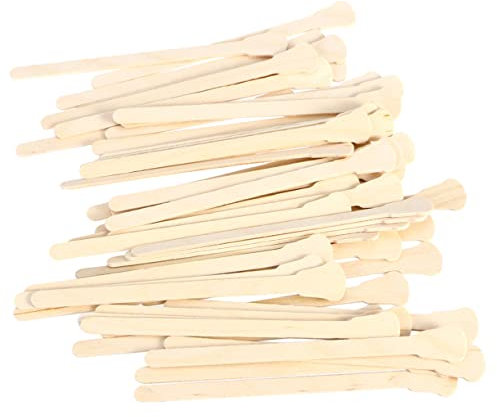 FRCOLOR 50pezzi Bastoncini Di Cera in Legno Spatole Monouso Per Ceretta Depilatoria Estremità Arrotondate Inodore e Sicuro Per Uso Professionale o Domestico