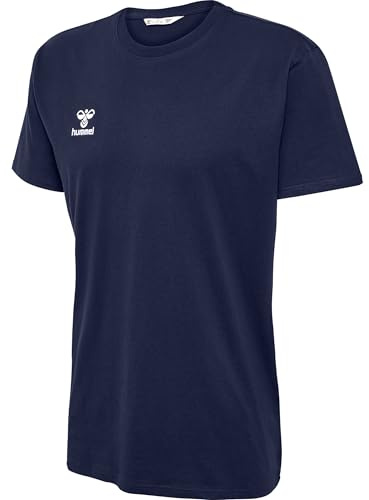 hummel GO 2.0 T-Shirt - Sportshirt Herren Kurzarm - Trainingsshirt für Fitness, Sport und Freizeit - aus 100% Bio-Baumwolle - Bequeme Passform, Stretch-Jersey Stoff & Rundhalsausschnitt | Bio-Baumwolle | nachhaltige Materialauswahl | Jerseystoff mit Stretchanteil | Rundhalsausschnitt | Kurze Ärmel | Regular fit