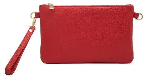 Mauro Pelletteria Pochette Donna con Tracolla Borsa Clutch Donna Elegante in Pelle Morbida Made in Italy Borsa da Polso Modello Mya