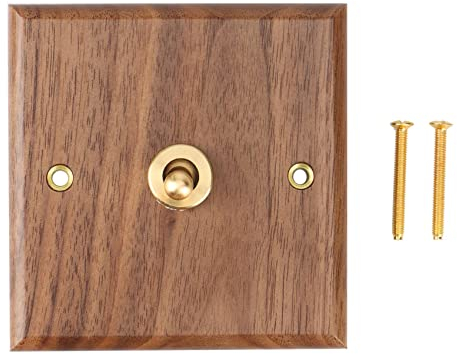 Steowsey Presa per Interruttore Della Luce in Stile Industriale Retrò Americano, Piastra Interruttore a Levetta in Massiccio, Interruttore per Soggiorno in Casa Antico (1)