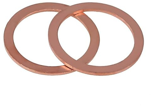 Confezione da 24 rondelle piatte in rame massiccio da 30 x 36 x 2 mm, kit assortito di guarnizioni di fissaggio M30, kit di guarnizioni per tappo dell'olio, kit di tenuta per autoveicoli, dadi a vite