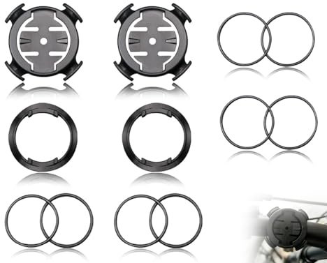 Lhbwhiz 2 Set Fahrradhalterung Set,Fahrradcomputer Lenker Halterung,Vierteldrehung Fahrrad Vorbauhalterung,Kompatibel mit Garmin Edge 510/520/800/810/1000,Fahrradhalterung Kompatibel mit Garmin GPS