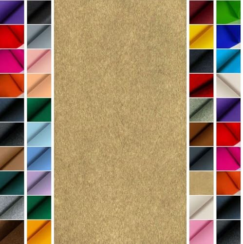 StoffBook 4mm Polyester Bastelfilz Stoff Meterware Beigemelange – Stabiler Filzplatten Zum Nähen, Kleben, Basteln, DIY Taschen, Dekoration und Kinderprojekte - 100cm Breite - e382